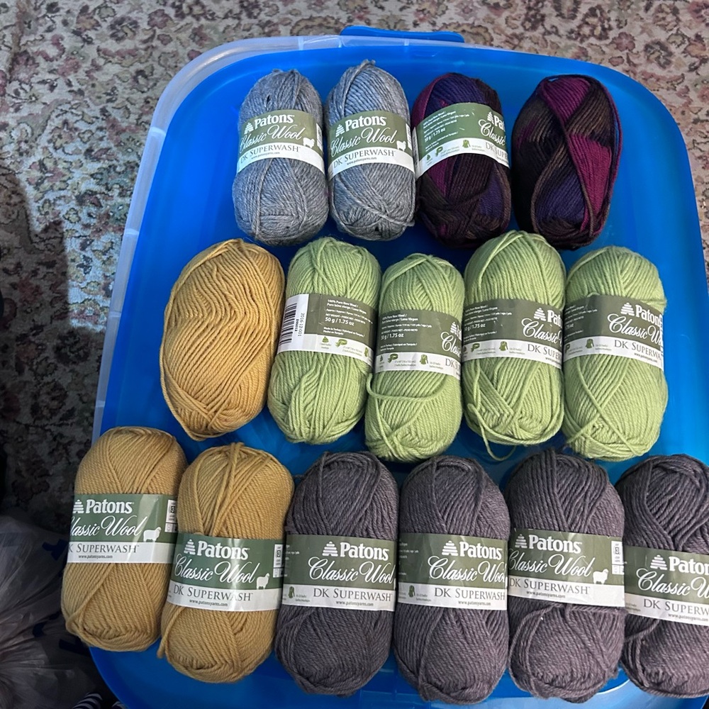 Patons Classic Wool DK Yarn Bundle - Various Colors - 15 Skeins